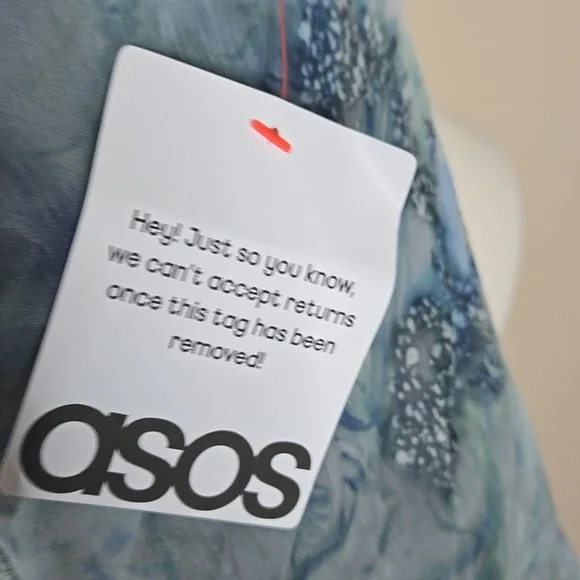 ASOS Strapless Maxi Dress – Size 10, NWT Watercolor Fairycore Mermaidcore HOCO - Picture 7 of 7